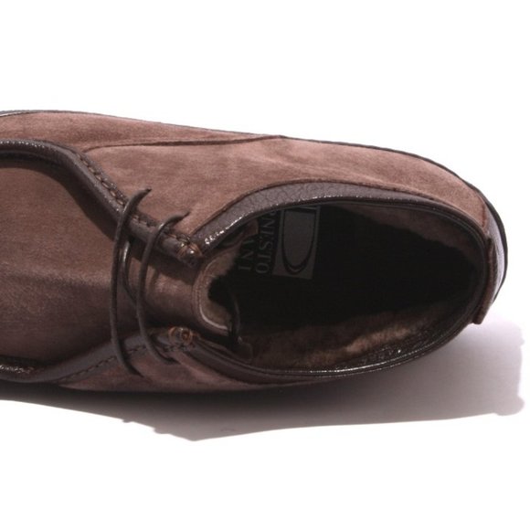Ernesto Dolani 11984b Brown Suede / Sheepskin Lace Ankle Moccasin Boot - Picture 7 of 9